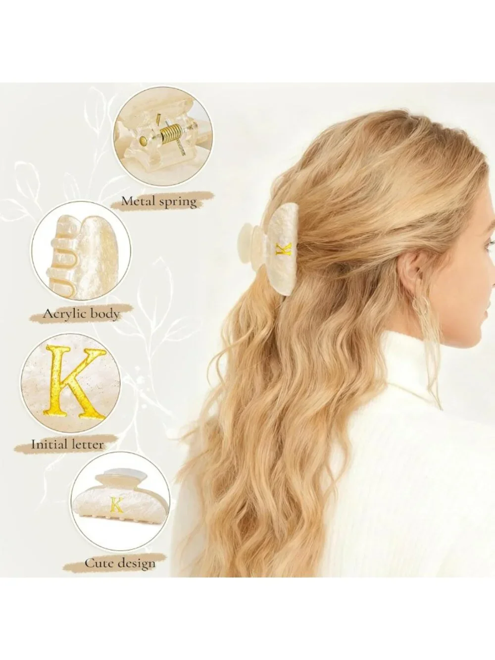 Chic Gold Initial Hair Clips for Women & Teen Girls - Perfect Gift Accessory